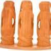 Wooden Handicraft Gandhiji Monkey Set|Home Decor|Rajasthani Art|Decoration Showpiece|Gifts - (14 cm x 3.8 cm x 11 cm) - Image 2