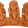 Wooden Handicraft Gandhiji Monkey Set|Home Decor|Rajasthani Art|Decoration Showpiece|Gifts - (14 cm x 3.8 cm x 11 cm) - Image 3