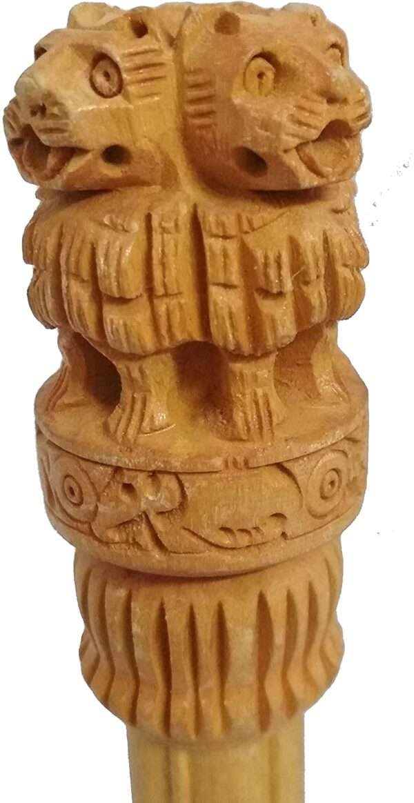 Handcrafted Wooden Ashok Lart / Stambh - 5" - Image 3