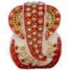 Rajasthani Traditional Multicolour Ethnic Elegant Divine Spiritual Auspicious Handmade Decorative Feng Shui Marble Meenakari Ganesh Chowki with Peacock Design|Statue|Religious Idol|Home Decor Show piece Gifts|Home/ Office/ Café Décor|Home Accent|Wall Decor|Room Decor|Showpiece|Ganesha Figurine|Ganpati Sculpture|Lucky Figurine-6x6 Inch (Set of 2 pc) - Image 4