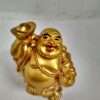 Set Of 6pc Laughing Buddha Fengshui Golden Figurine For Wealth, Health & Prosperity | Feng Shui Vastu For Office | (7*2.5*5 cms, Golden) - 2.5 INCH Height - Image 4