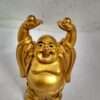 Set Of 6pc Laughing Buddha Fengshui Golden Figurine For Wealth, Health & Prosperity | Feng Shui Vastu For Office | (7*2.5*5 cms, Golden) - 2.5 INCH Height - Image 3