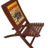 SAARTHI Rajasthani Dhola Maru Handmade Wooden Ethinic Designer Folding Chairs and Table Set for Home| Decor| Office| Garden| Outdoor| Indoor| Balcony - Image 3