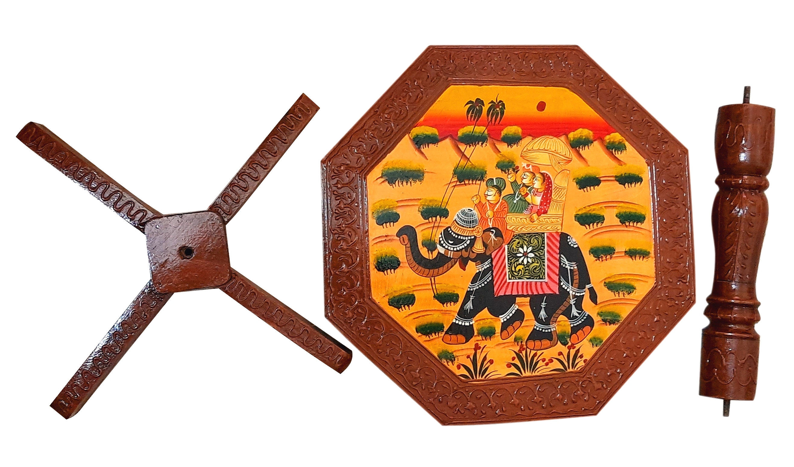 SAARTHI Rajasthani Dhola Maru Handmade Wooden Ethinic Designer Folding