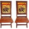 SAARTHI Rajasthani Dhola Maru Handmade Wooden Ethinic Designer Folding Chairs and Table Set for Home| Decor| Office| Garden| Outdoor| Indoor| Balcony - Image 2