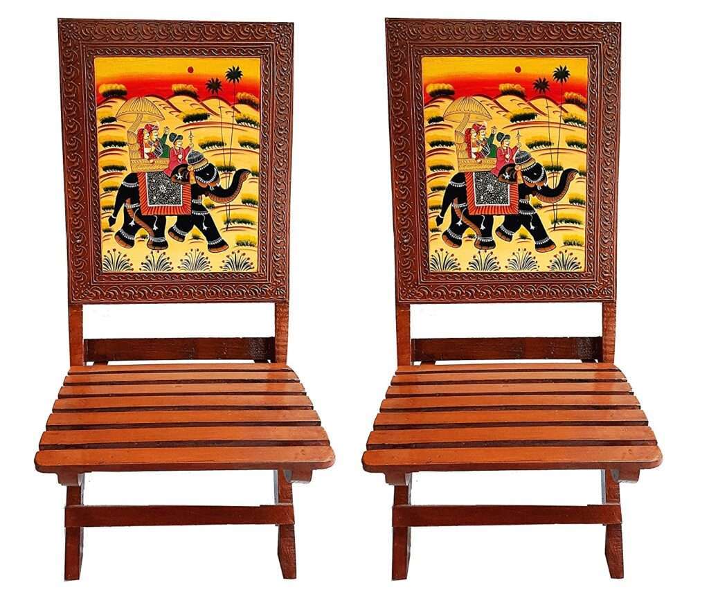 SAARTHI Rajasthani Dhola Maru Handmade Wooden Ethinic Designer Folding
