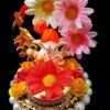 SAARTHI Rajasthani Decorative Handmade Traditional Multicolour Attractive Multipurpose Spiritual Polyresin Ganesha Idol on Moti Base Plate with Flowers for Pooja/ Car Dashboard/ Aarti Thali/ Bhog Thali| Diwali/Ganesh Chaturthi Platter for Home/ Office/ Living Room/ Table/ Café/ Mandir Décor |Temple Decoration Items| Ganpati Tea Light Candle| Ganesh Lantern| Bappa Statue/ Sculpture/ Showpiece/ Figurine| Puja Accessories - Image 3