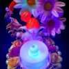 SAARTHI Rajasthani Decorative Handmade Traditional Multicolour Attractive Multipurpose Spiritual Polyresin Ganesha Idol on Moti Base Plate with Flowers for Pooja/ Car Dashboard/ Aarti Thali/ Bhog Thali| Diwali/Ganesh Chaturthi Platter for Home/ Office/ Living Room/ Table/ Café/ Mandir Décor |Temple Decoration Items| Ganpati Tea Light Candle| Ganesh Lantern| Bappa Statue/ Sculpture/ Showpiece/ Figurine| Puja Accessories - Image 4