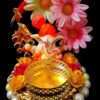 SAARTHI Rajasthani Decorative Handmade Traditional Multicolour Attractive Multipurpose Spiritual Polyresin Ganesha Idol on Moti Base Plate with Flowers for Pooja/ Car Dashboard/ Aarti Thali/ Bhog Thali| Diwali/Ganesh Chaturthi Platter for Home/ Office/ Living Room/ Table/ Café/ Mandir Décor |Temple Decoration Items| Ganpati Tea Light Candle| Ganesh Lantern| Bappa Statue/ Sculpture/ Showpiece/ Figurine| Puja Accessories - Image 6
