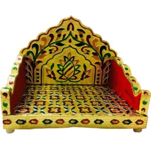 PAARTHA SAARTHI Rajasthani Decorative Spiritual Religious Unique Multicolour Meenakari Designer Throne Singhasan