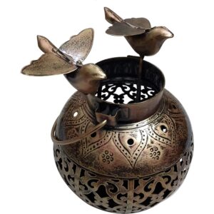 Rajasthani Stunning Decorative Unique Elegant Traditional Handcrafted Metal Lantern with Birds