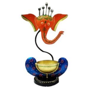 SAARTHI Metal Ganesh Lantern|Lalten| Candle Holder|Tea light candle holder|Candle lamp |Cup candle holder|Floral decorative|Table|Wall Decor Showpiece|Figurine|Votive Candle Holder|Ganesh Figurine|Candle Stand|Decorative Diya|Ganesh Chaturthi Idol|Diwali