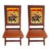 SAARTHI Rajasthani Dhola Maru Wooden Folding Chairs and Table Set for Home| Decor| Office| Garden| Outdoor| Sitting  (1 Chair + 1 Table) - Image 4