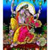 SAARTHI Rajasthani Abstract Radha Krishna on Flower Jhula| Love Couple| Cloth Wall Hanging| Mandala| Home| Office| Temple Décor - Image 2