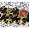 SAARTHI Rajasthani Handmade Batik Royal Double Black Elephant Animal| Painting| Mandala| Home| Office|  Temple Décor| Artwork - Image 2
