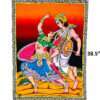 SAARTHI Rajasthani Handmade Rural Folk Dancing Tribal Couple with Dhol| Painting| Mandala| Home| Office| Temple Décor| Artwork - Image 3