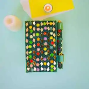 Multipurpose Mirror LAK Pocket Diary with Attached Pen (Blue)