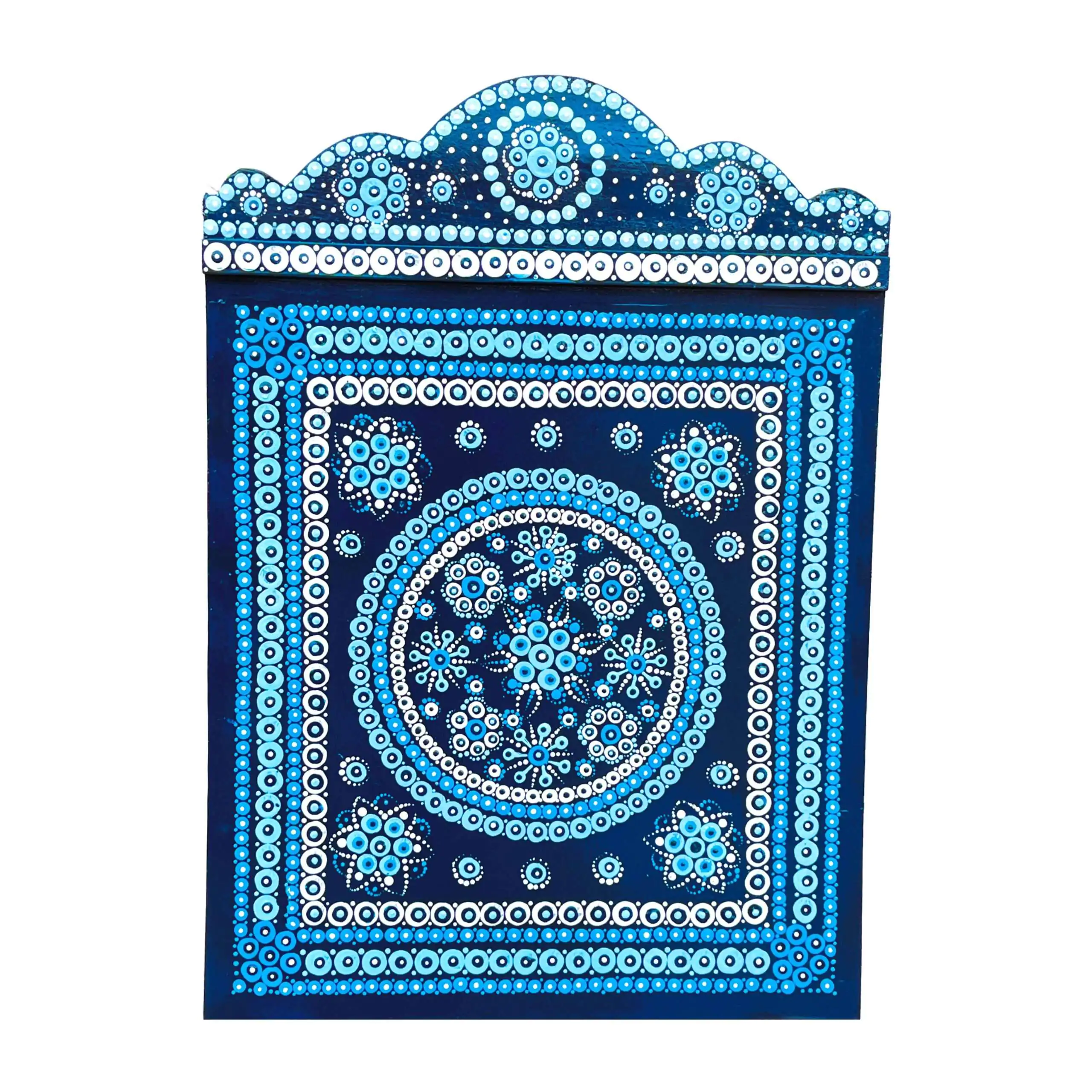 Rajasthani Mandala Art Handmade Wooden Folding Chair - Image 5