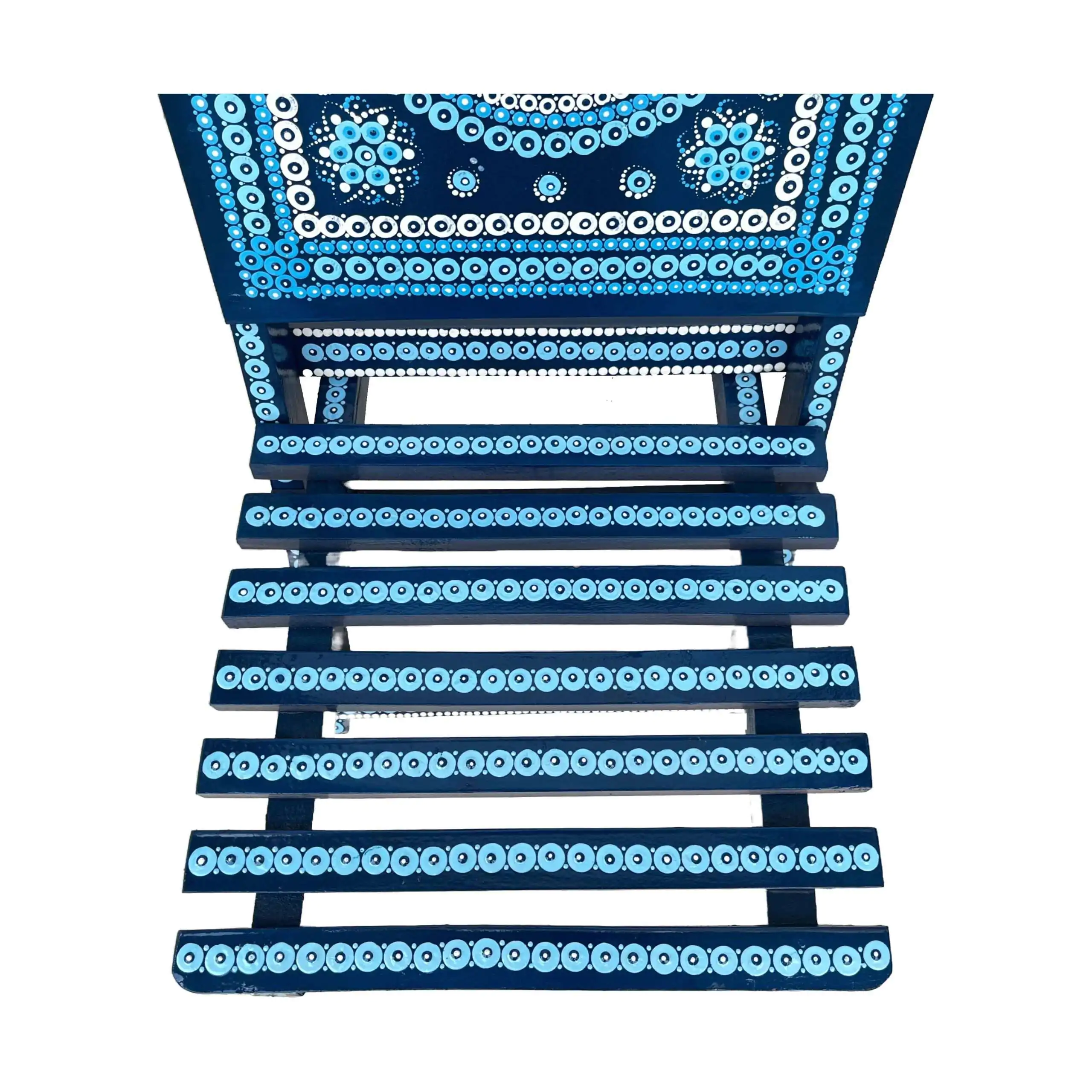 Rajasthani Mandala Art Handmade Wooden Folding Chair - Image 6