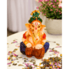 Multicolour Polyresin Ganeshji Showpiece Playing Tabla