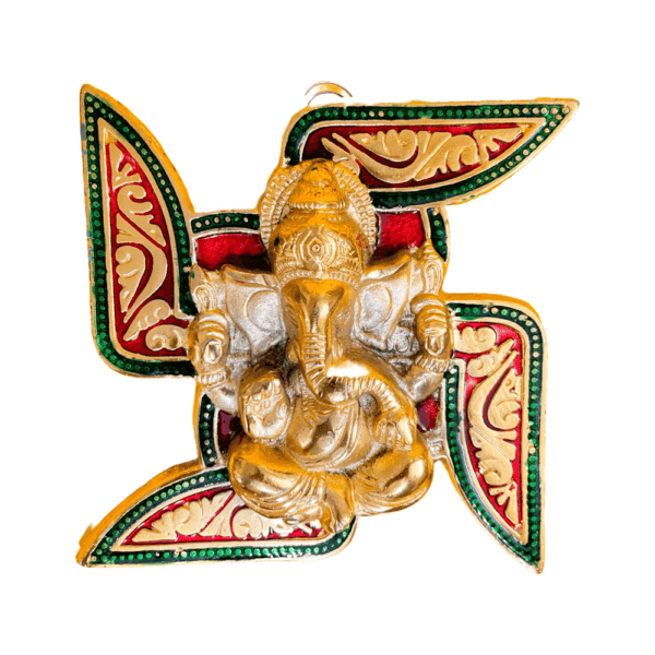 Metal Golden Saathiya Ganesh Showpiece