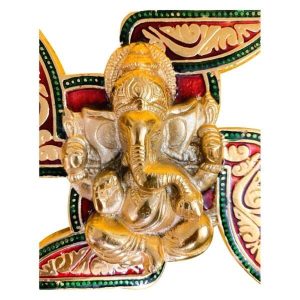 Metal Golden Saathiya Ganesh Showpiece - Image 2