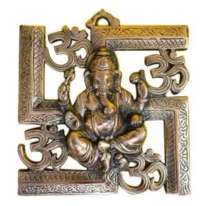 Metal Gunmetal Color Saathiya Ganesh Showpiece