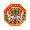 Multicolour Marble Ganesh Chowki Round - Image 5