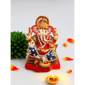 Multicolour Polyresin Ganeshji Statue