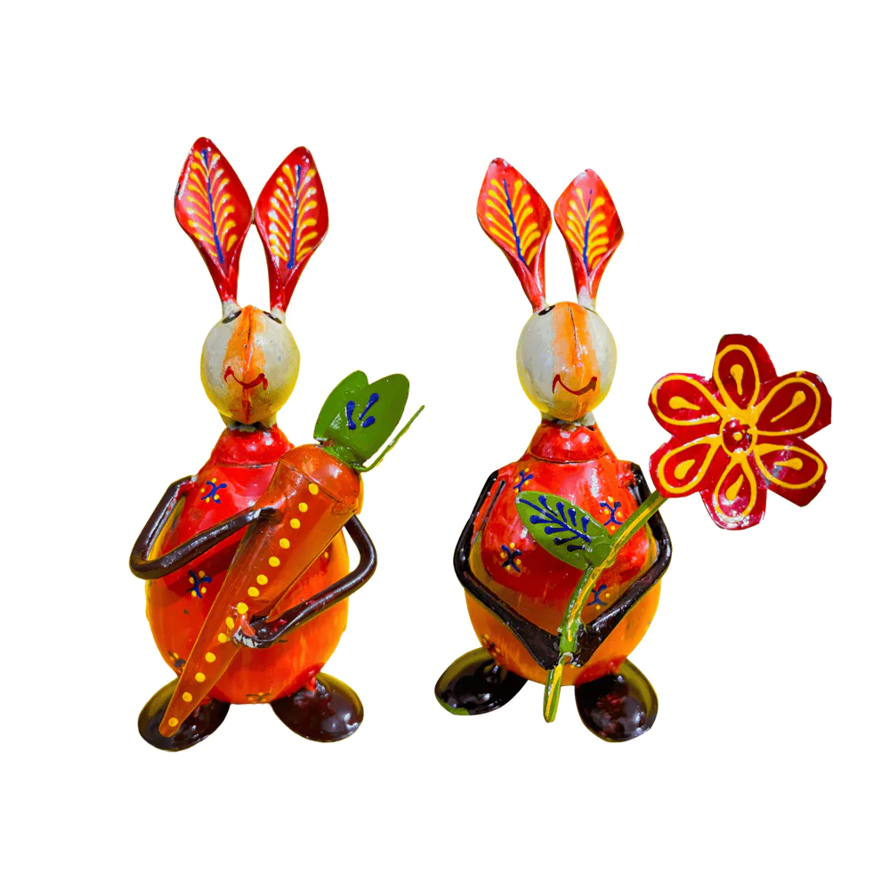 Set of 2 Rabbit Decorative Showpiece for Home Décor - Image 2