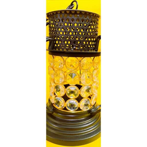 Metal and Crystal Lantern Tea Lights Candle Holder - Image 3