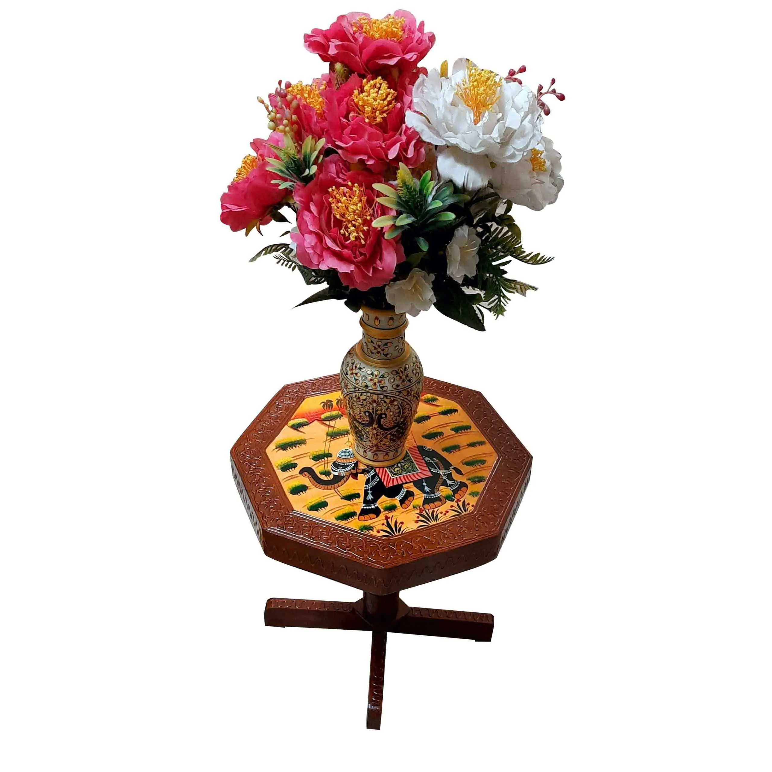 SAARTHI Rajasthani Dhola Maru Handmade Wooden Ethnic Designer Folding Chairs and Table Set for Home| Decor| Office| Garden| Outdoor| Indoor| Balcony - Image 6