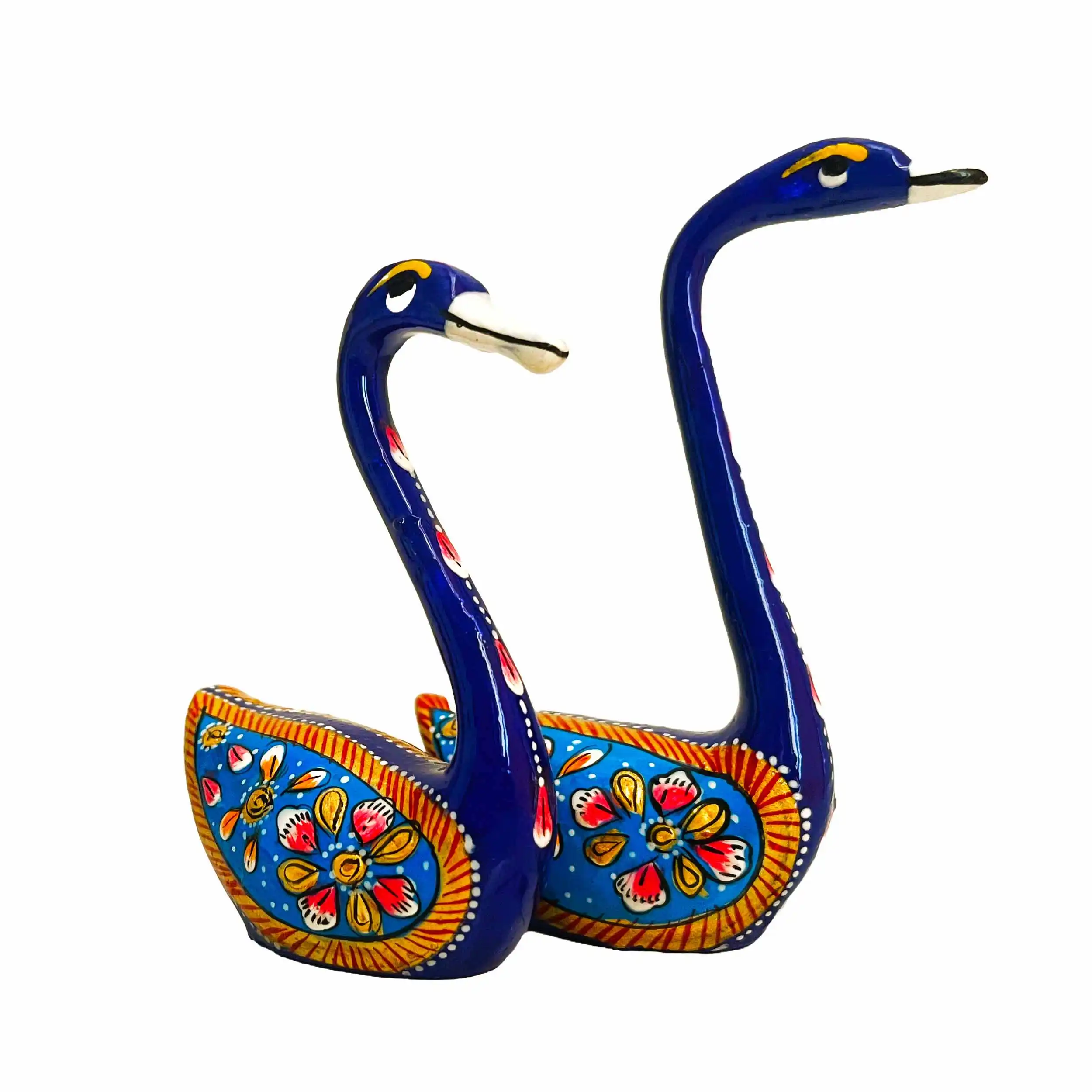 Meenakari Swan Couple Figurines Set of 2 Home Decor Gift - Image 5