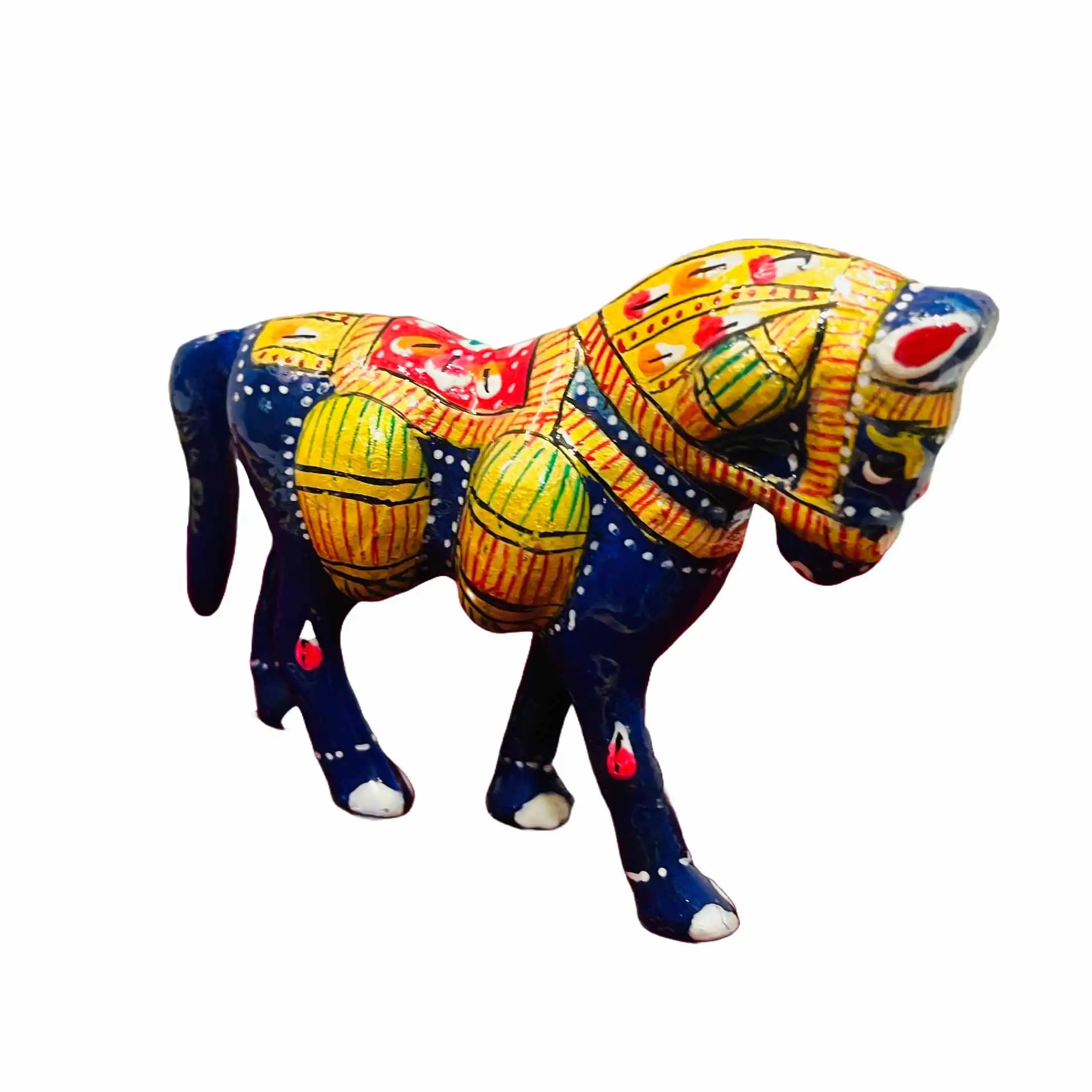 Meenakari Metal Horse Figurine Traditional Home Decor Gift - Image 2