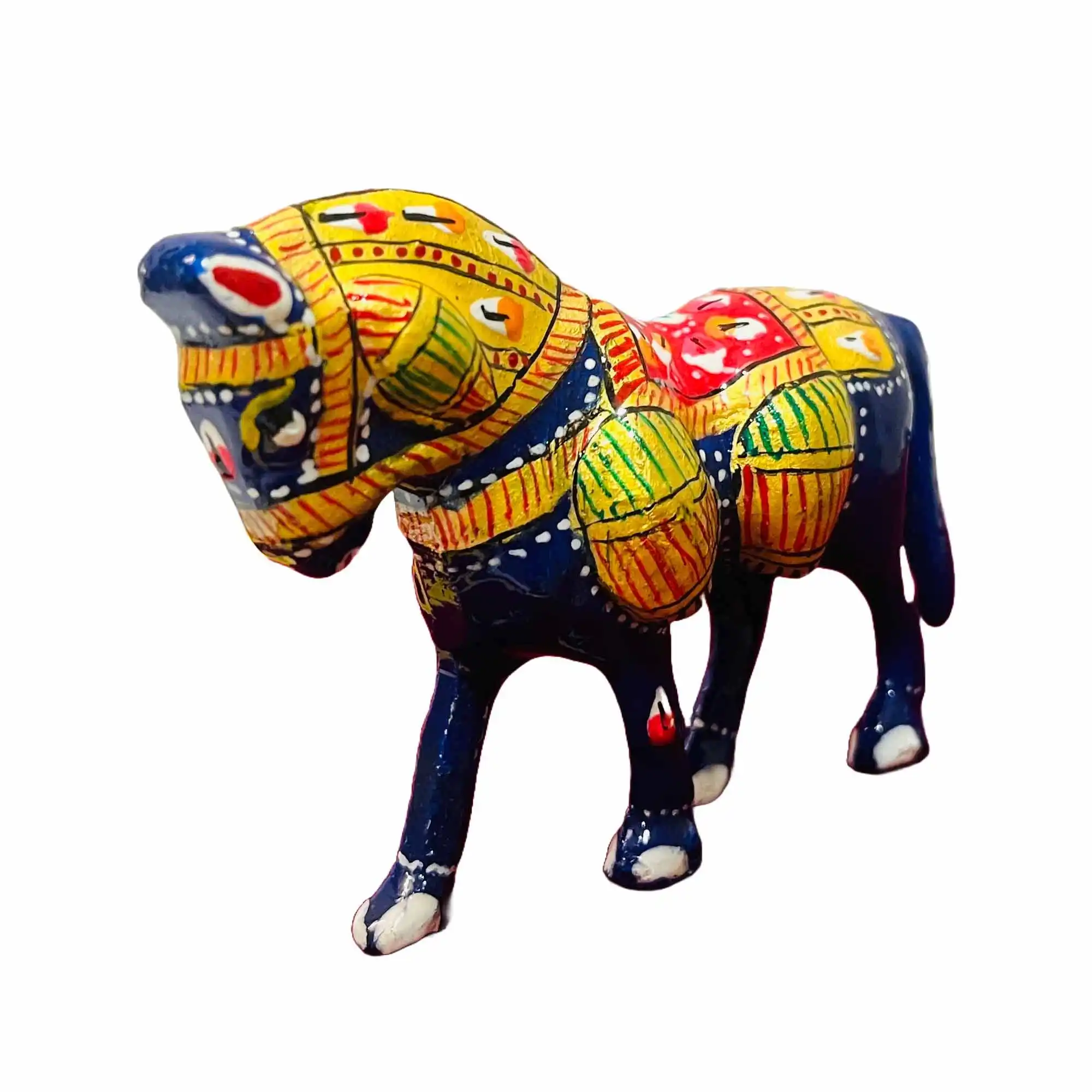 Meenakari Metal Horse Figurine Traditional Home Decor Gift - Image 4