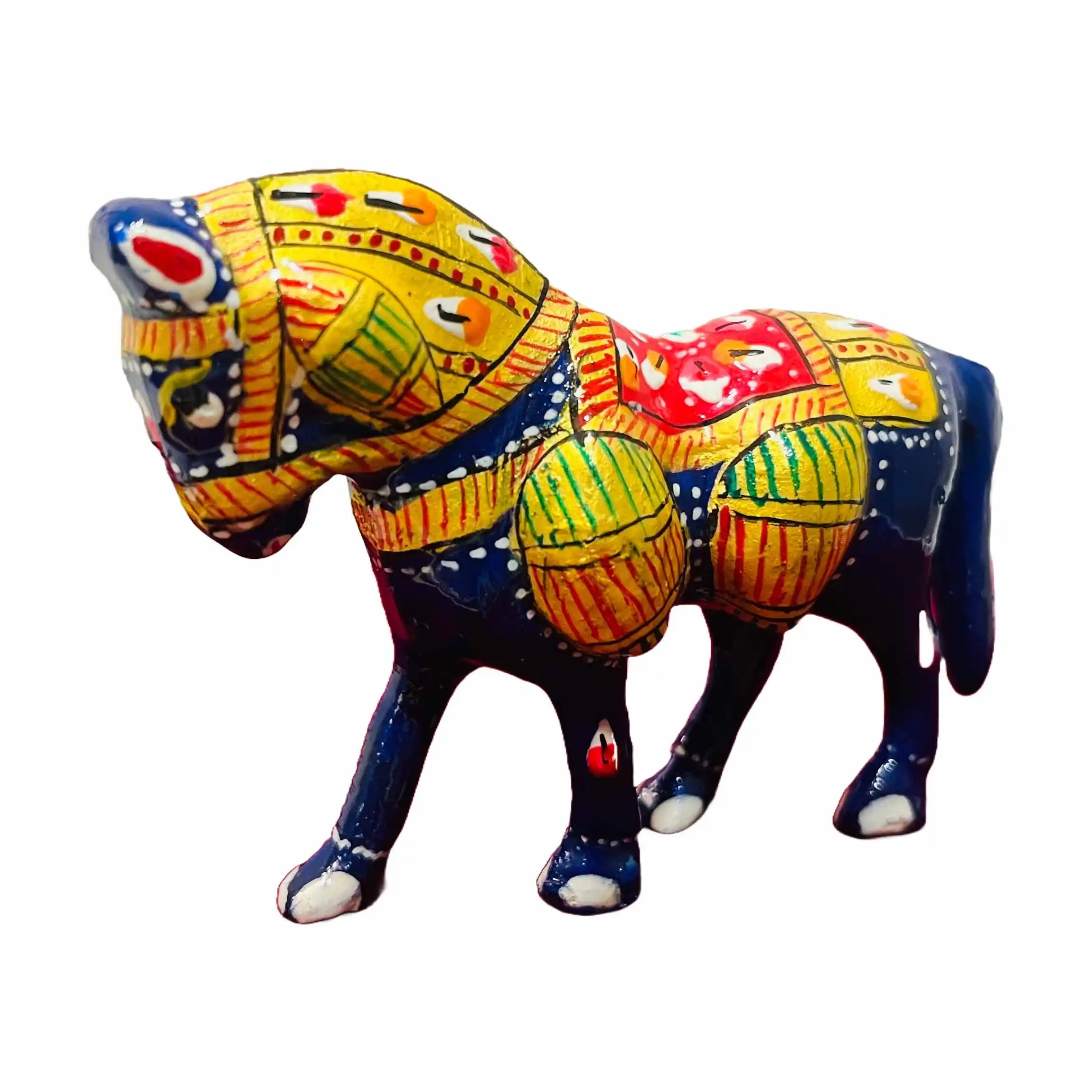 Meenakari Metal Horse Figurine Traditional Home Decor Gift - Image 6