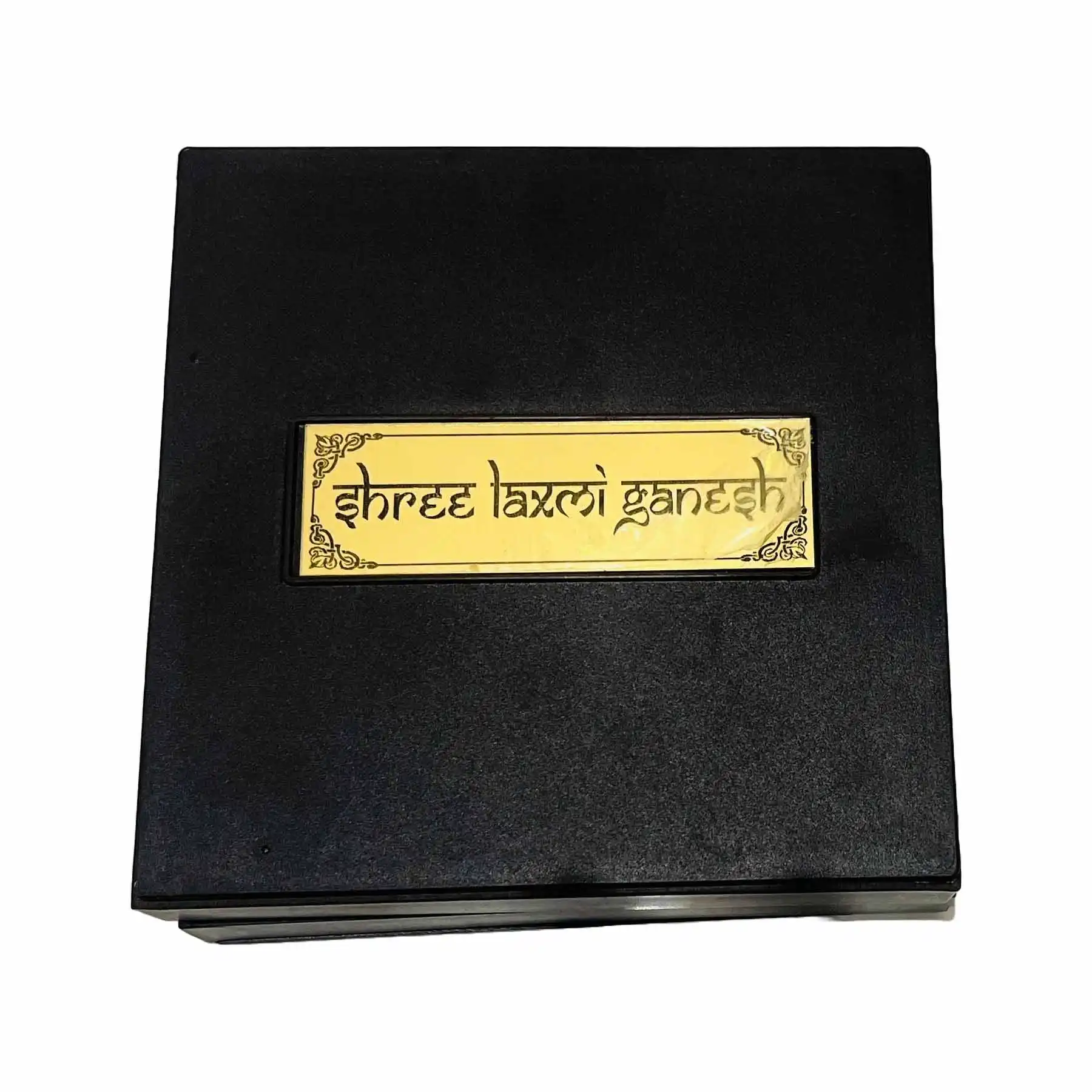 Lakshmi Ganesha Gold Plated Pooja Chowki Box Yantra - Image 4