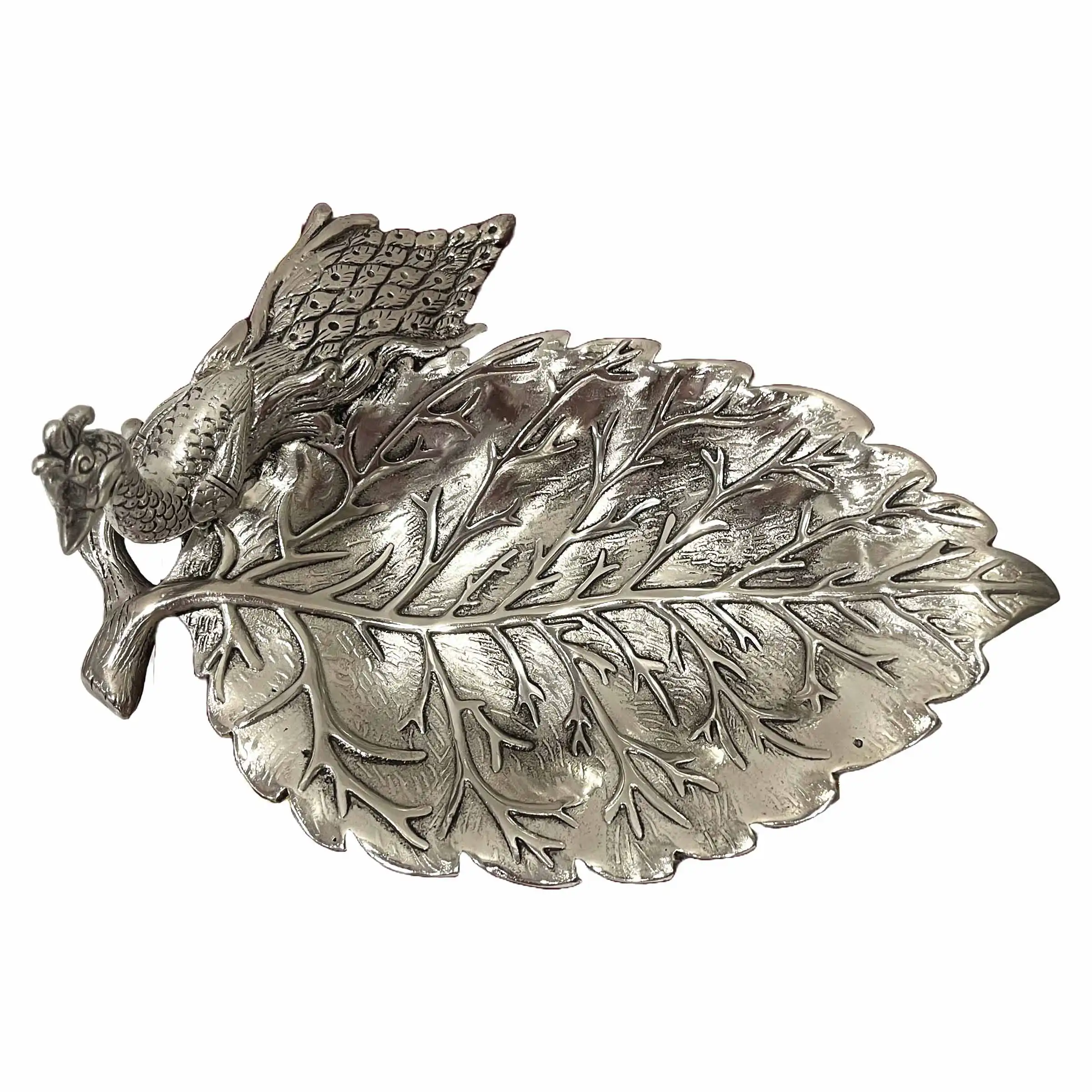 Peacock Leaf Dry Fruit Serving Tray Decorative Platter - Image 3