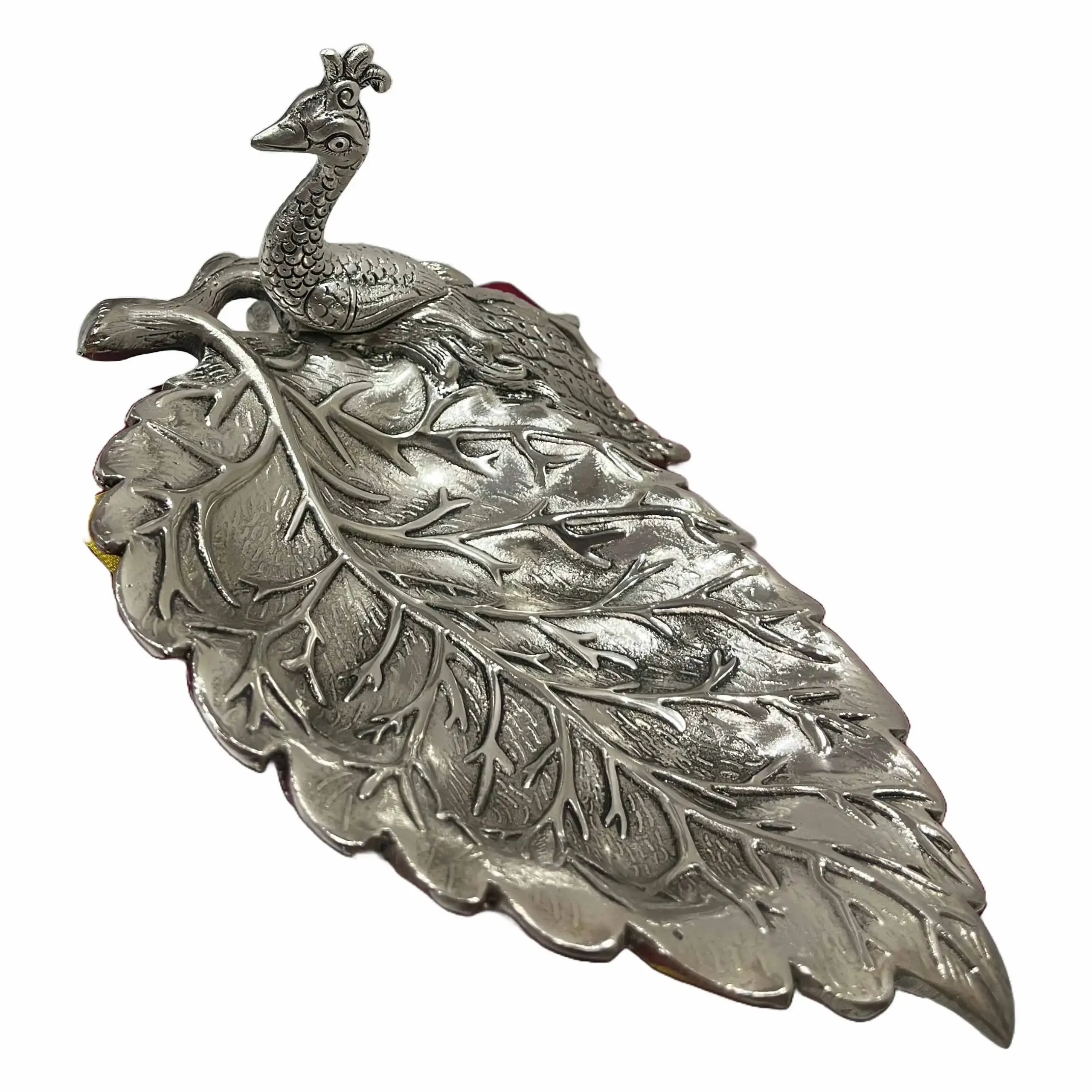 Peacock Leaf Dry Fruit Serving Tray Decorative Platter - Image 4