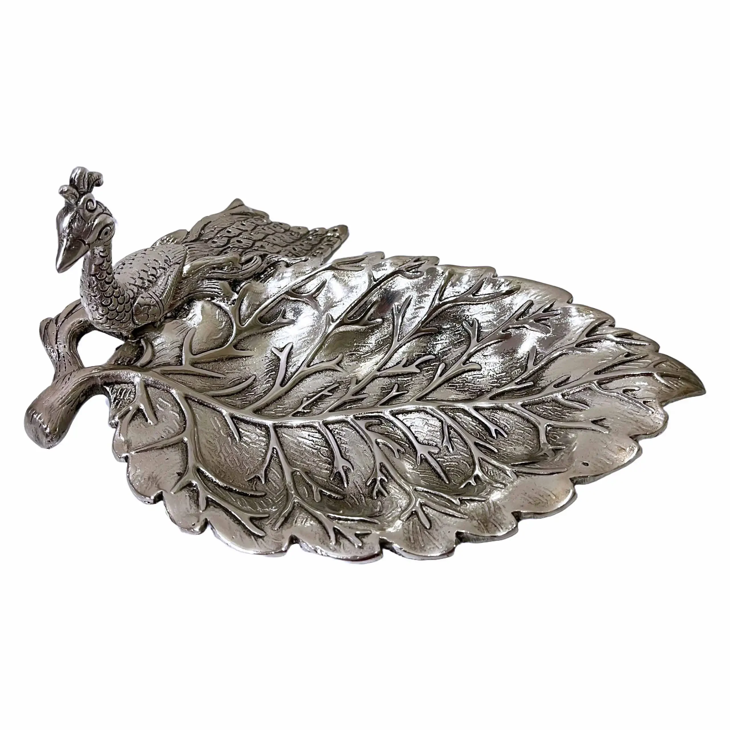 Peacock Leaf Dry Fruit Serving Tray Decorative Platter - Image 5