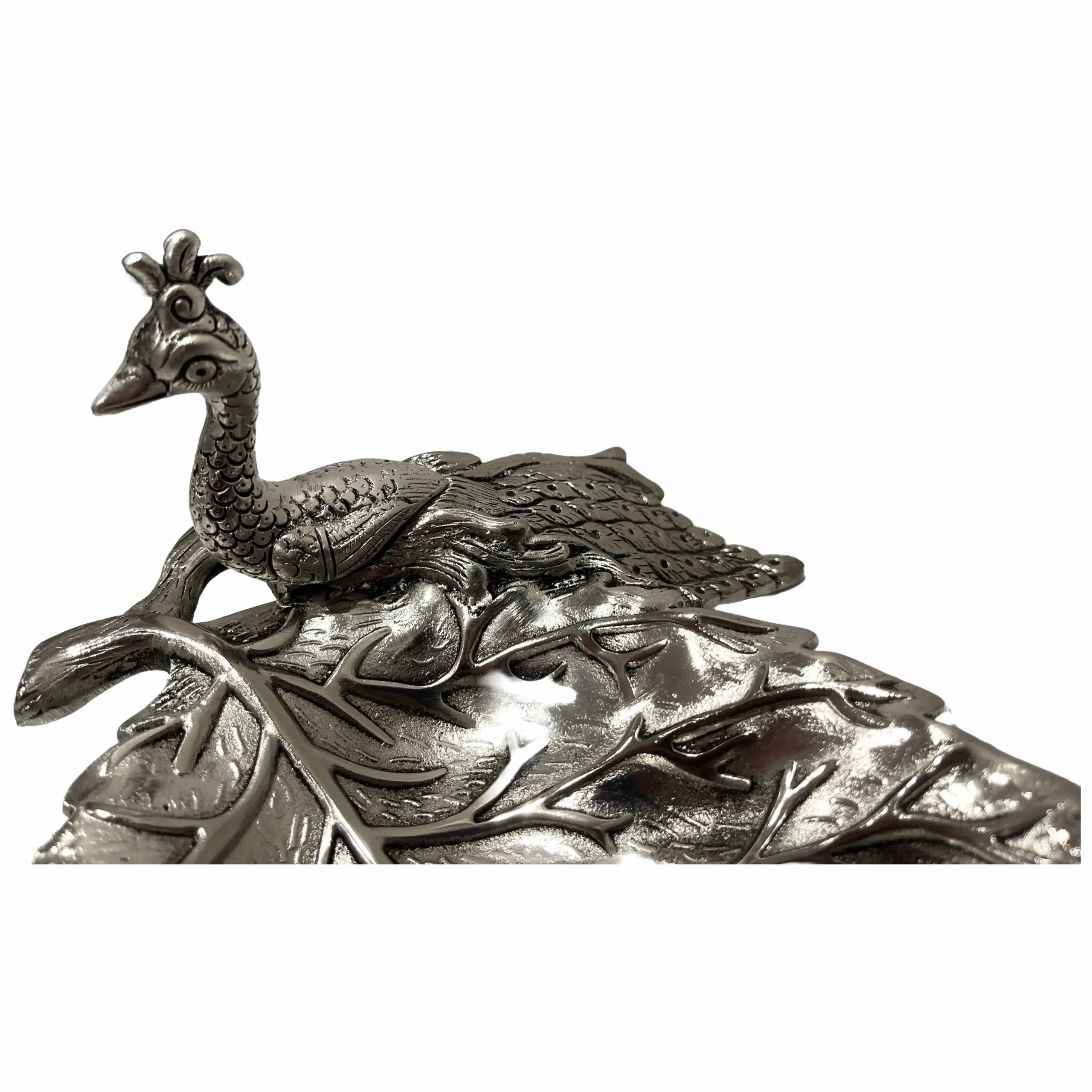 Peacock Leaf Dry Fruit Serving Tray Decorative Platter - Image 6